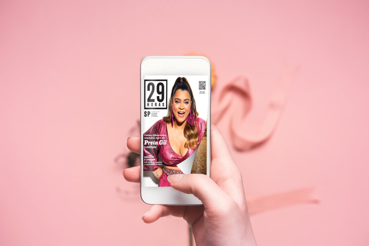 Criar Revista Digital Gratis co com um efeito de flip no Smartphone